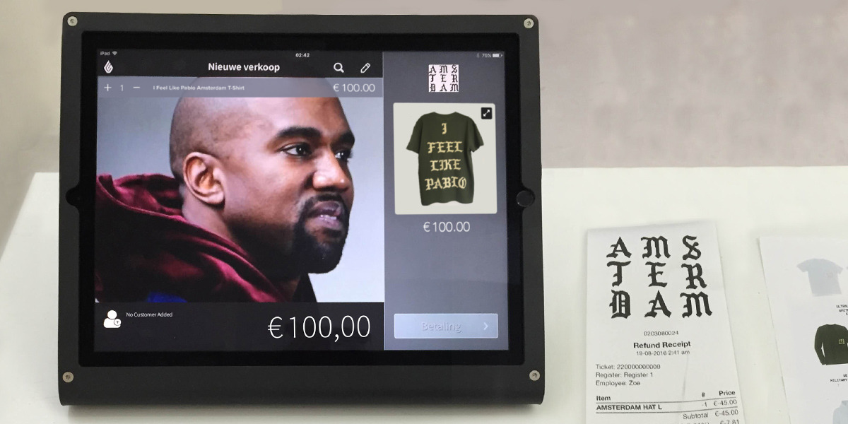 Kanye West lance une boutique éphémère à Amsterdam avec Lightspeed
