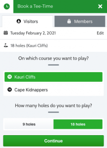 online tee time booking