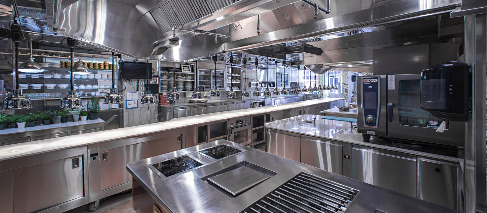 open commercial kitchen design