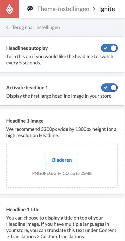 Voorbeeld Lightspeed backoffice