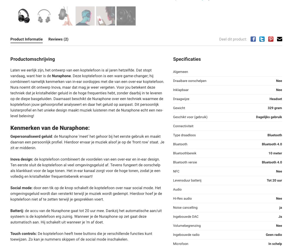 Productpine voorbeeld