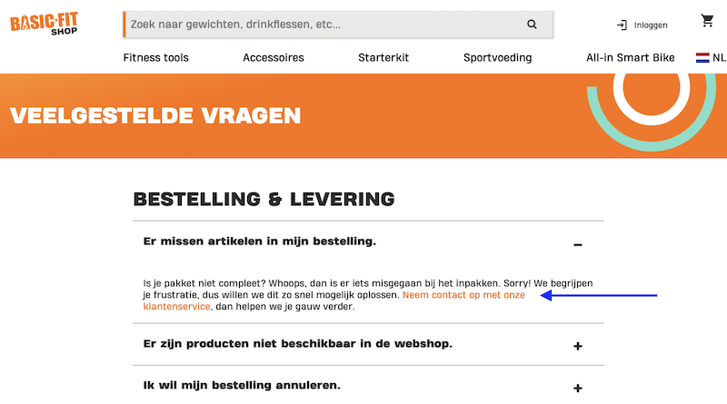 Veelgestelde vragen oranje banner