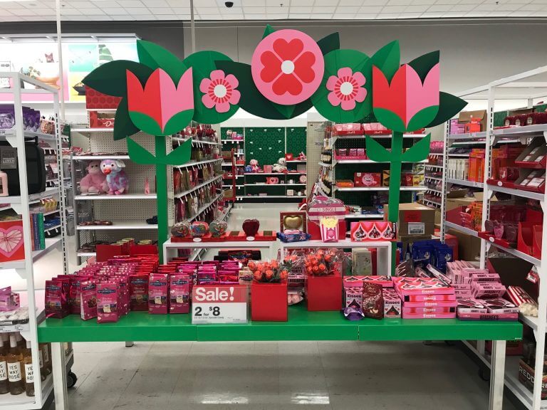Target dedicates a section in its stores for Valentine's Day