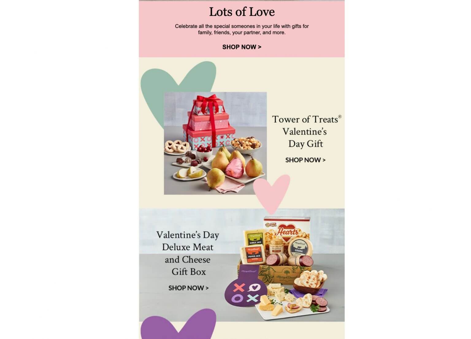 Curated Valentine's Day basket from Harry & David