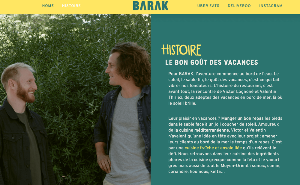 Site e-commerce Barak