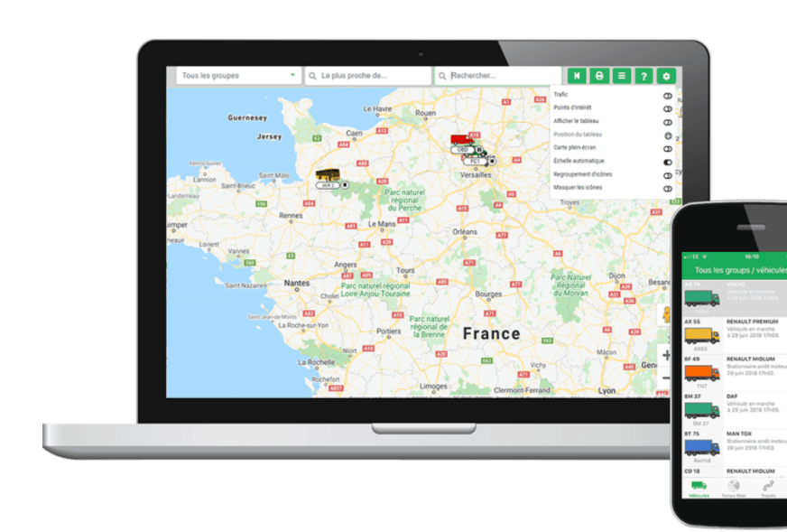 Outil de géolocalisation Quartix