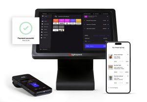 A digital image of Lightspeed Payment processing technology.