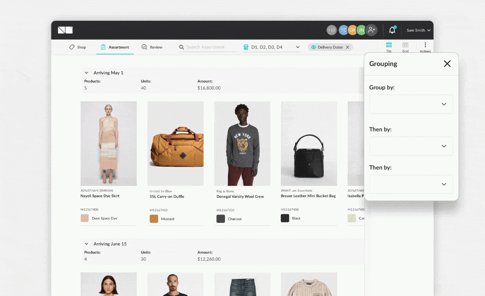 Assortments for retailers in Lightspeed NuORDER