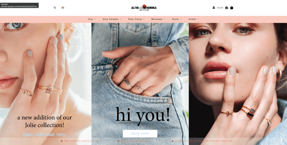 Webshop Thema Voorbeeld: All the luck in the world