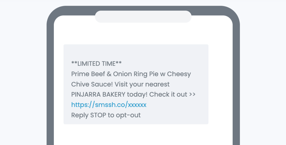 limited time sale offer on prime beef and onion ring pie