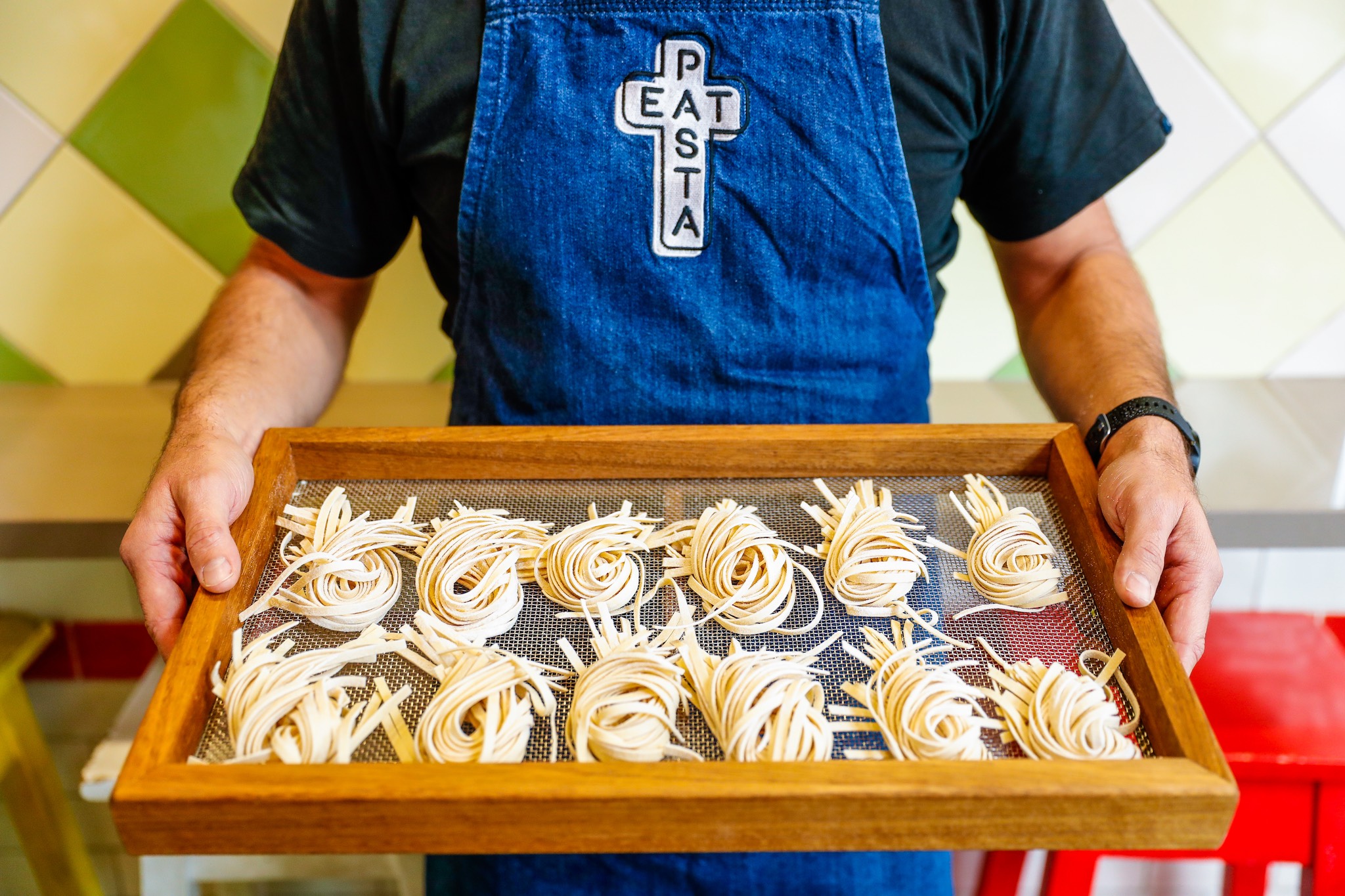 Etto pasta fresh handmade pasta on a tray