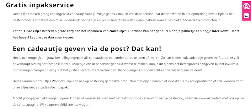 test over cadeauverpakkingen voor pakketjes