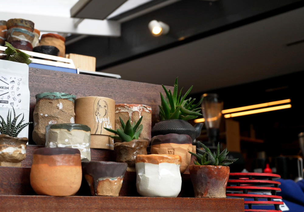 Tento Clay funky pottery plates