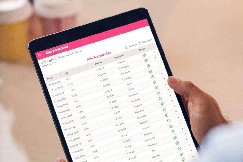 Payconiq betaaloverzicht