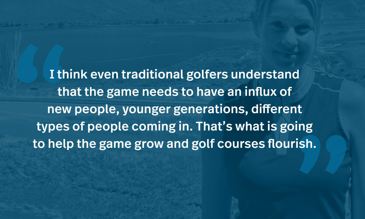 Quote from Shannon on how the game of golf is going to grow