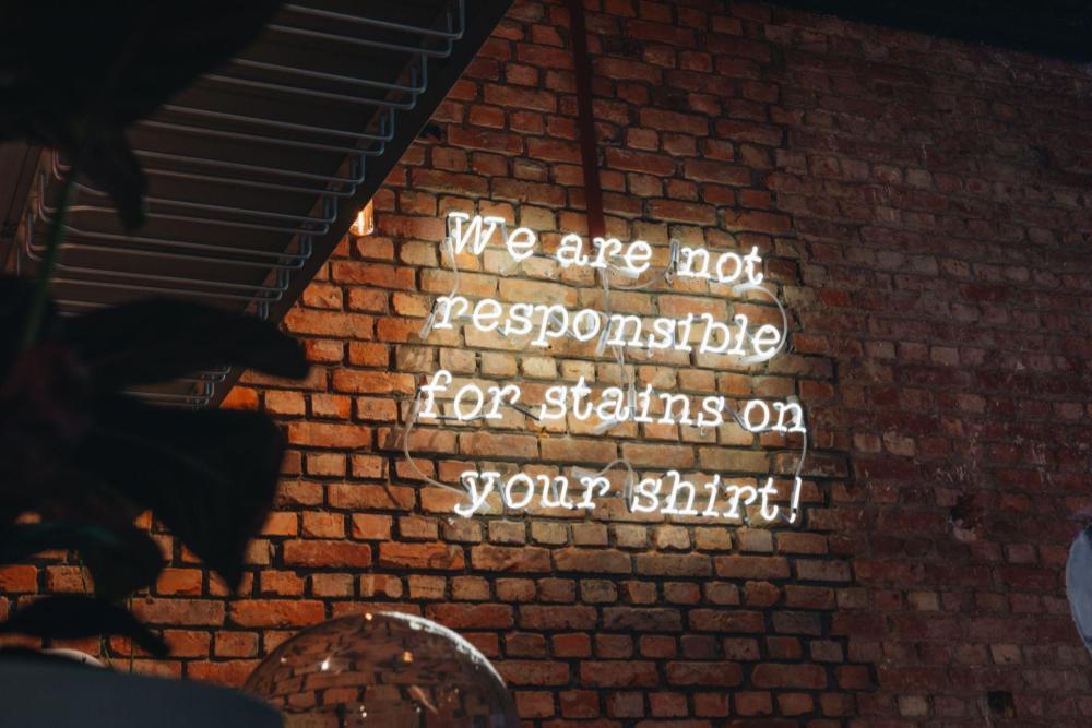 Citaat op de muur van een BAVET locatie