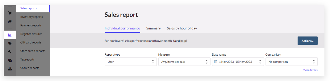 How to access Individual Reports in Lightspeed Retail.