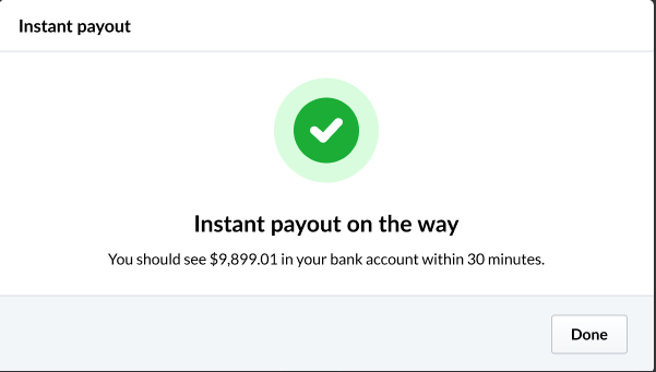 Retailers can get Instant Payouts with Lightspeed.